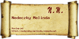 Nedeczky Melinda névjegykártya